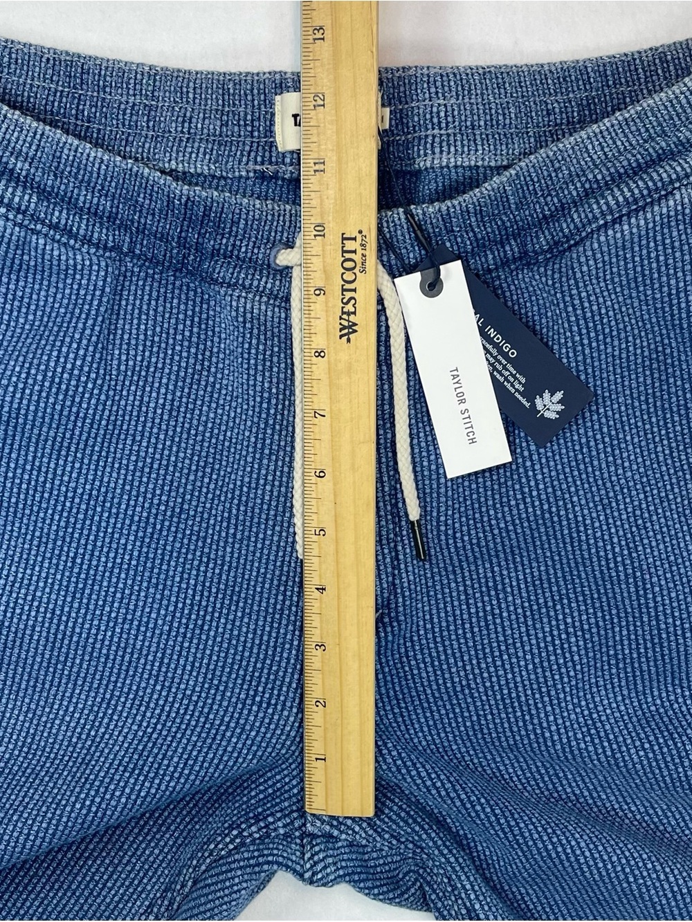 Taylor Stitch The Apres Pant Mens Medium Blue Indigo Sashiko Embroidered NWT - Picture 8 of 9
